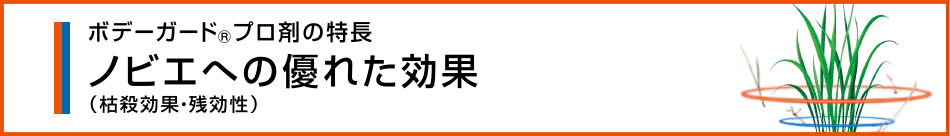 ノビエへの優れた効果