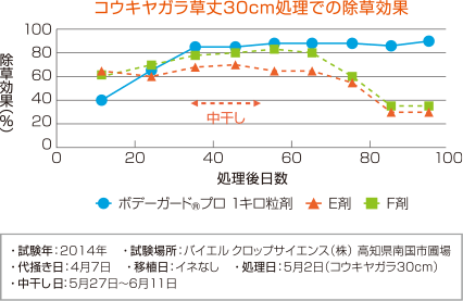 ボデーガード®プロの難防除多年生雑草に対する効果