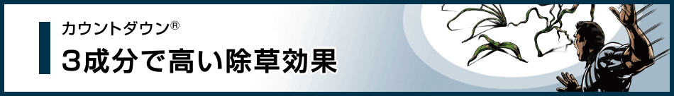 ３成分で高い除草効果