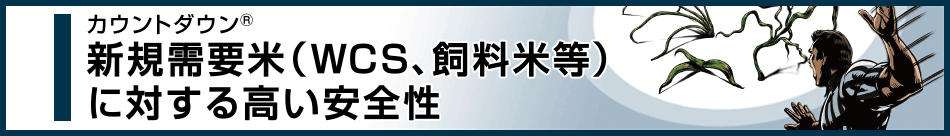 新規需要米（WCS、飼料米等）に対する高い安全性