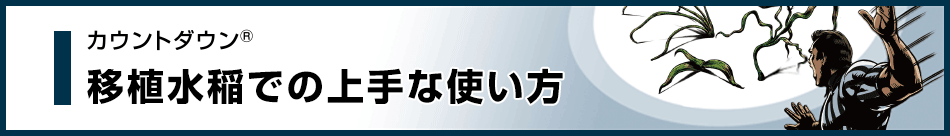 移植水稲での上手な使い方