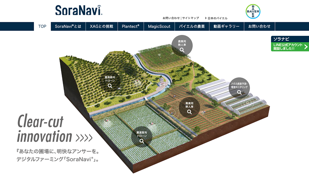 バイエルのデジタルファーミング「SoraNavi＜ソラナビ＞」