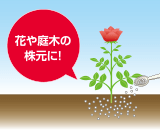 花や庭木の枝元に！