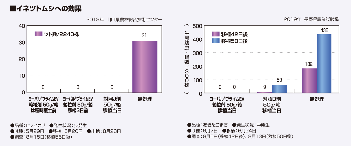 イネツトムシへの効果